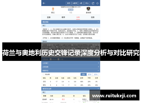 荷兰与奥地利历史交锋记录深度分析与对比研究